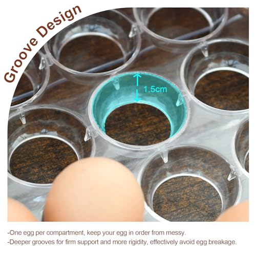 Egg Holder for Refrigerator,40 Eggs Clear Drawer Organizer,2 Layer Stackable Egg Holder Egg Trays,Egg Storage Container with Time Scale for Fridge Countertop Cabinet - size: 40 eggs