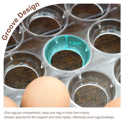 Egg Holder for Refrigerator,40 Eggs Clear Drawer Organizer,2 Layer Stackable Egg Holder Egg Trays,Egg Storage Container with Time Scale for Fridge Countertop Cabinet - size: 40 eggs