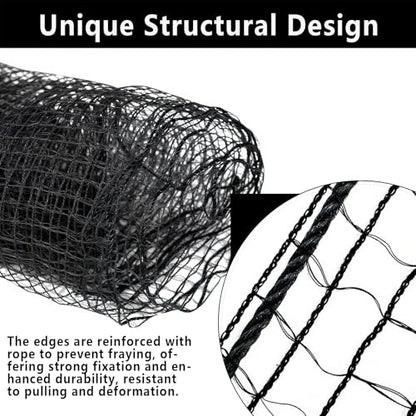 5x100ft Deer Fence Netting, Plastic Mesh Fence Heavy Duty Garden Fence Animal Barrier Garden Netting for Plants Fruit Trees Vegetables Against Deer, Birds, Rabbits, Chickens and Other Animals, Black - color: Black, size: 5x100ft