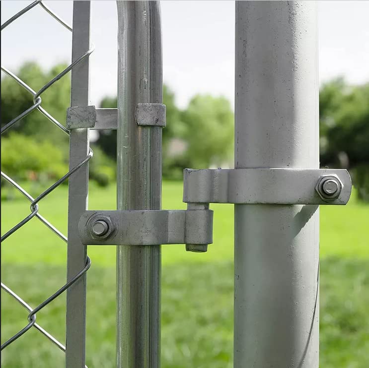 2 Pack Chain Link Fence Frame Gate Post Male Hinge with Bolts and Nuts (2-3/8 Inch) - size: 2-3/8 Inch