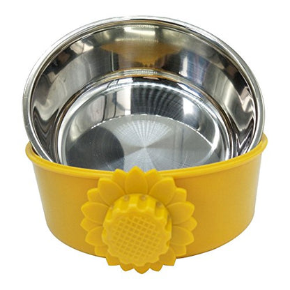 DEVILMAYCARE Pet Feeder Dog Bowl Stainless Steel Food Hanging Bowl Crates Cages Dog Parrot Bird Pet Drink Water Bowl Dish Accessory (S: 4.5''x2'', Blue) - color: Blue, size: S:4.5''x2''