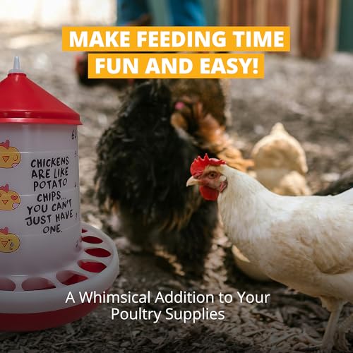 Stromberg's Chicken Emoji Poultry Feeder, 9 lb, Translucent Plastic, Easy Food Level Monitoring, Durable Design, Removable Lid, Fun Poultry Setup, Ground or Hanging Feeder