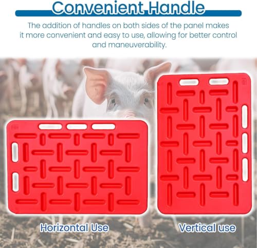Livestock Sorting Divider Panel with Rounded Hand, Lightweight Polyethylene Design for Animal Control and Management，77 x 47 cm