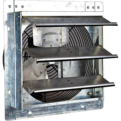 iLIVING New Upgraded 12" Wall Mounted Exhaust Fan - Automatic Shutter - Variable Speed - Vent Fan For Home Attic, Shed, or Garage Ventilation, 65 Watts, 960 CFM, 1400 SQF Coverage Area - style: Fan Only