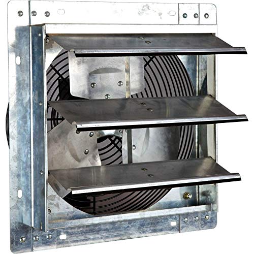 iLIVING New Upgraded 12" Wall Mounted Exhaust Fan - Automatic Shutter - Variable Speed - Vent Fan For Home Attic, Shed, or Garage Ventilation, 65 Watts, 960 CFM, 1400 SQF Coverage Area - style: Fan Only