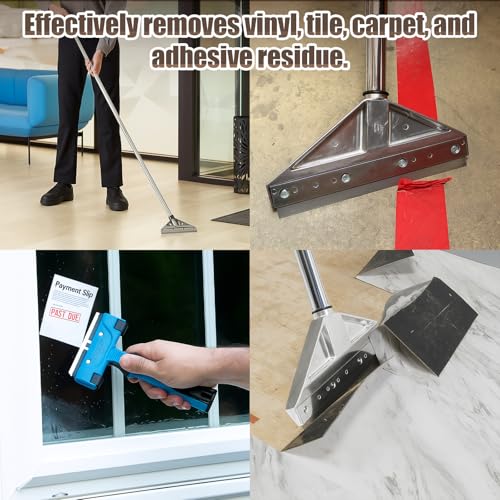 Hicarer 200 Pcs 8" Floor Scrapers Blade Replacements, Angled Demolition Scraper Blades Replacement Carbon Steel for Efficient Flooring Removal Razors Compatible with Razor Blade Scraper - size: 8 Inch