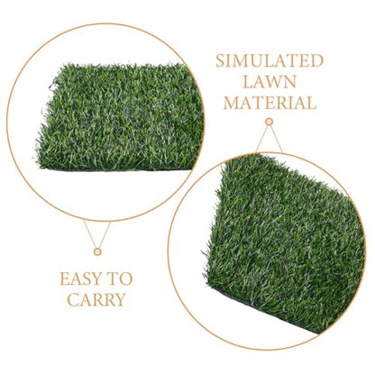 Levemolo 6pcs Chicken Coop Nesting Pads - Washable Grass Carpet Nest Mat for Laying Hens - Artificial Turf Bedding for Poultry House and Chicken Box Liners 11.8x11.8 Inch - color: Green