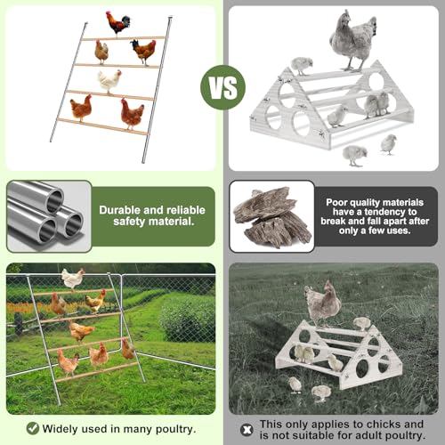 Chicken Coop Roosting,Chicken Roosting Bars for Chicken Coop,Backyard Chicken Raising Poultry Habitat Supplies, Wooden Easy Assembly for Backyard Poultry (55' L x 40' W)