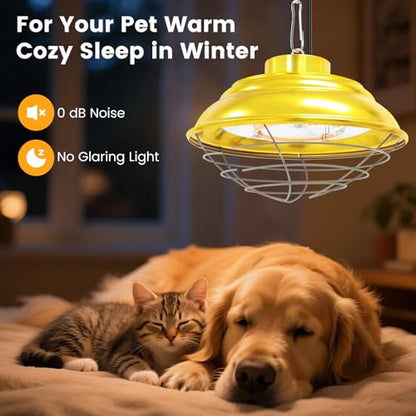 Hanging Chicken Coop Heater, 600W 2 Heating Levels Premium Waterproof Large Range Heaters for Cattle, Horses, Donkeys, Poultry, Greenhouse Plant - size: Large Heater