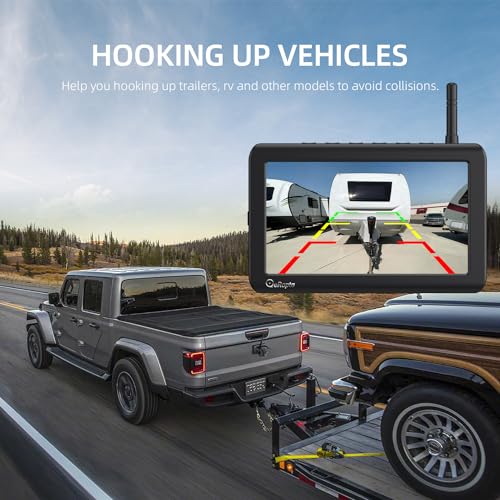 eRapta Wireless Backup Camera Magnetic: 5” Portable, 1-Min Install-Free Trailer Backup Camera with FHD1080P, Infrared Night Vision, 150° Wide-Angle View for Trailer/RV/Truck/Car/Tractor ACT501 - size: 5 inch-1 camera