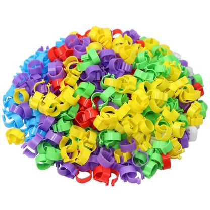 Chicken Inner Diameter 16/18/20/25mm Foot Ring Without Text Label Buckle Poultry Leg Chick Duck Goose Animal Identification Tool for Easy Flock Management(Mixed 100PCS,20mm) - color: Mixed 100pcs, size: 20mm