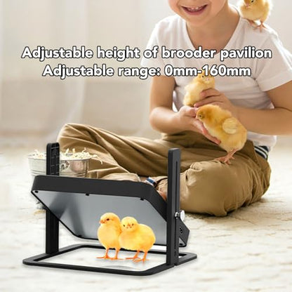 Chick Heating Plate Brooder Heater with Temperature Control – Safe, Energy-Efficient, Flat- Brooding Plate for Chicks, Ducklings & Poults – Compatible with Chicken Coops & Barns