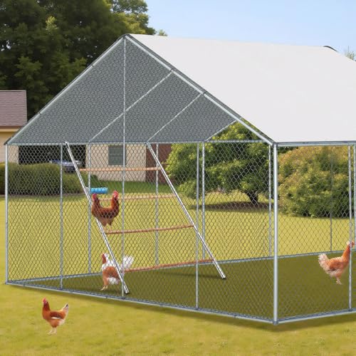 Large Chicken Perch for Coop 4-Tier Roosting Ladder, 57" L x 40" W Wooden & Metal Chicken Roosting Bars, Non-Slip Chicken Climbing Frame, Backyard Poultry Coop Accessories & Chicken Toys