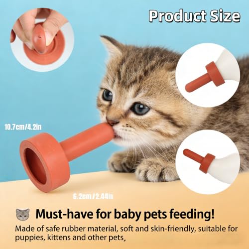 5Pcs Small Animal Milk Drink Nipple, 4.2in Length Rubber Snap On Calf Nipple Livestock Feeding Nursing Watering Supplies