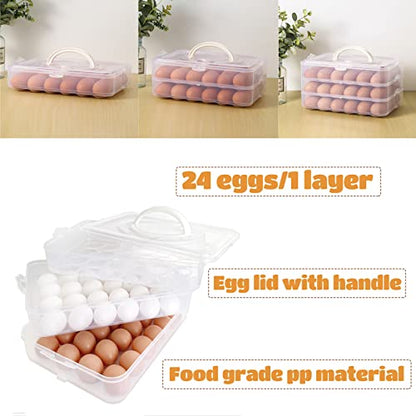 Anyumocz 72 Eggs Holder,3-Layer Deviled Egg Tray with Lid,Egg Containers for Deviled Egg,Egg Carrier Box Dispenser Container with Handle for Refrigerator - style: 3-Layer 72eggs