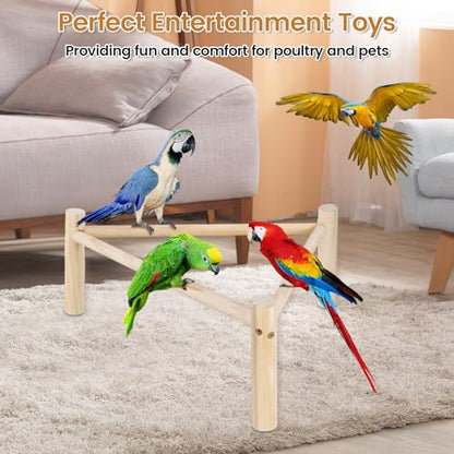Chicken Strong Wooden Roosting Bar, Strong Roosting Bar for Brooder, Chick Wooden Perch 16.5 × 6.2 Inch Training Chicken Stand Toy for Bird Parrots Macaw
