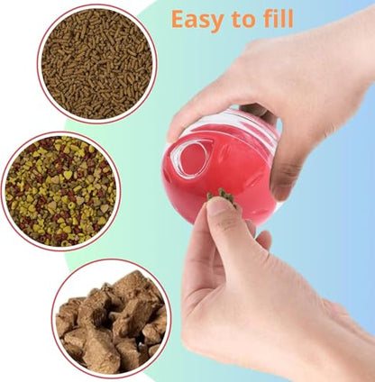 Ferret Interactive Toy Slow Feeding Dry Food Treat Balls Enrichment Toys for Small Animal Cats Guinea Pig Rat Chinchilla Hedgehog Bunny (1PC,Red) - size: 1PC