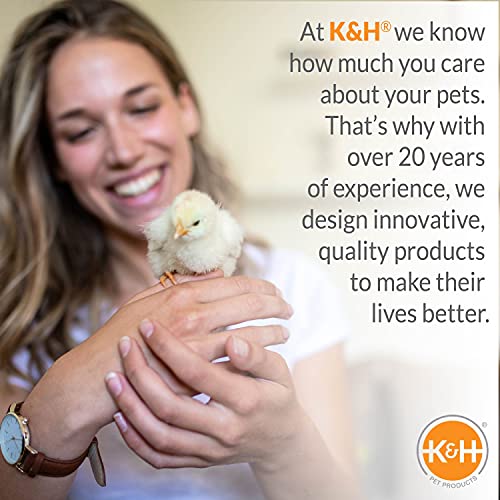 K&H Pet Products Chicken Brooder Heater for Chicks Ducklings, Adjustable Heating Plate for Brooder Boxes, Warms up to 30 Chicks, Chicken Coop Poultry Heating with Safety Light, Large 40 Watts - size: Large 20 X 11.5 X 8 Inches