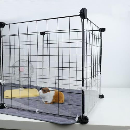 18PCS Pet Cage Guard, Rabbit Urine Guard, 13.8" x 5.9" Pet Cage Edge Liner with 180PCS Ties for Rabbit, Guinea Pig, Hamster, Chinchilla, Hedgehog, Ferret, Bunny - size: 13.8" x 5.9" - 18PCS