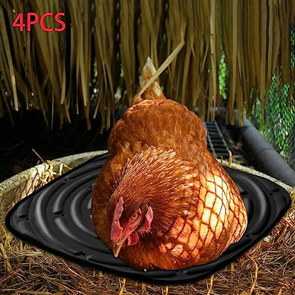 4 Pieces Chicken Nest Box Pads, Chicken Nesting Pads for Laying Eggs, Chicken Laying Pads, Reusable Chicken Mat for Farm Poultry Hen Coop, Black