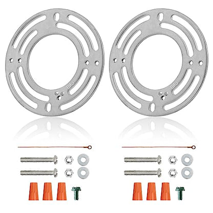 2 Pack Universal Fixture Mounting Bracket Heavy Duty 50 LB Rated, 4 Inches Diameter Steel Round Crossbar With Screw for Ceiling Pendant Light, Chandelier, Wall Sconces, Barn Lights