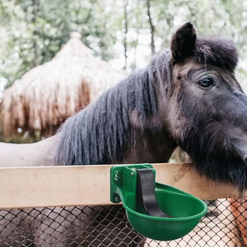 balacoo Automatic Cow Water Bowl Livestock Water Feeder with Anti-Splash Design Copper Valve for Cattle Horse Pig Sheep 12.99X9.05X5.51 Inch