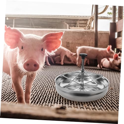 MERRYHAPY Stainless Steel Pig Feeder Large Capacity Goat Feeder Livestock Water Troughs
