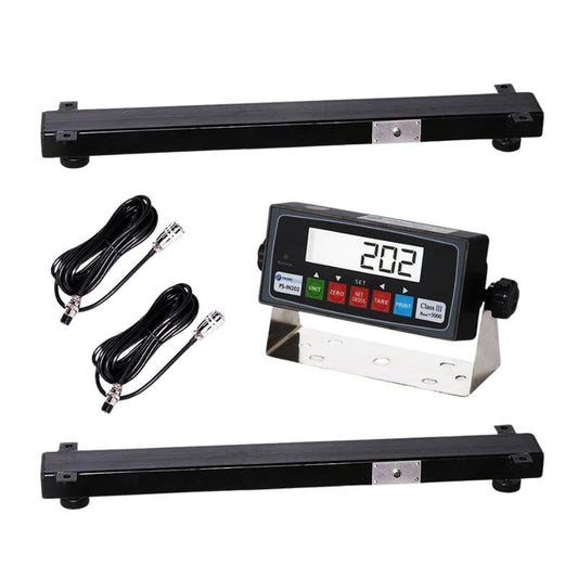 10000lb Load Bar Set for Cattle, Hog, Pig, Goat, Sheep, Alleyway, Chute and Cage Scale | Two Weigh Bar and One Indicator Set (36") - size: 36"