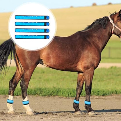 Reflective Leg Wraps - Soft Padded Band Edges, Long-Range LED Visibility Enhancement, Quick-Lock Strap Stability, Moisture-Resistant Outdoor Utility | Stable Path Safety in Low-Light Grazing Sessions