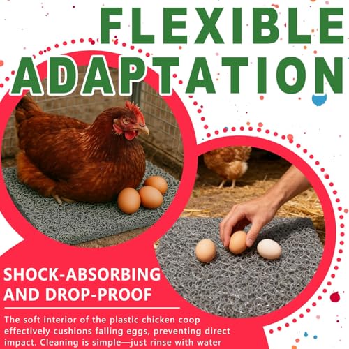 12 Pack Nesting Pads for Chicken Coop, Chicken Nesting Pads 10×10 Inch, Chicken Laying Mats, Washable & Reusable Nesting Box Liners for Chickens Coop (10” x 10”,12Pack)