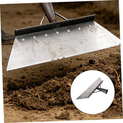POPETPOP Manganese Steel Livestock Manure Scraper Shovel 38cm for Farm and Barn Cleaning Multi-Functional Metal Floor Scraper Tool