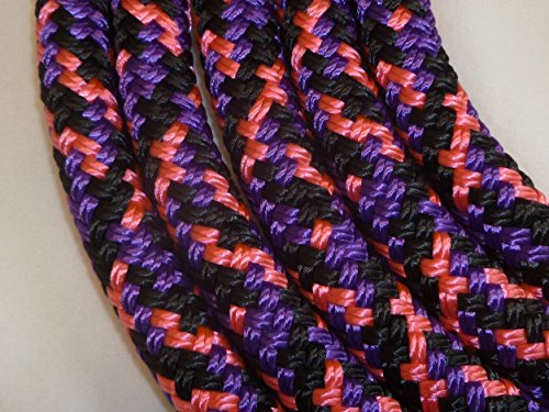Rope Cattle Halter, Adjustable for Calf, Cow, Steer, Bull, Black/Pink/Purple - color: Black-Pink-Purple