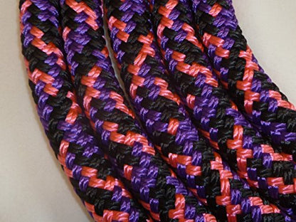 Rope Cattle Halter, Adjustable for Calf, Cow, Steer, Bull, Black/Pink/Purple - color: Black-Pink-Purple