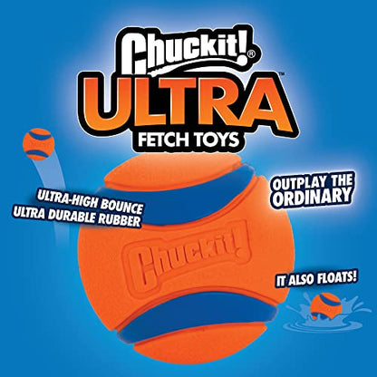 Chuckit! Ultra Ball Dog Toy - for Dogs 100+ lbs - Made from Durable Rubber - Super Bouncy - Floats in Water - 3.5-inch Diameter - Size XL (Pack of 2) - color: Ultra, size: XL (Pack of 2)