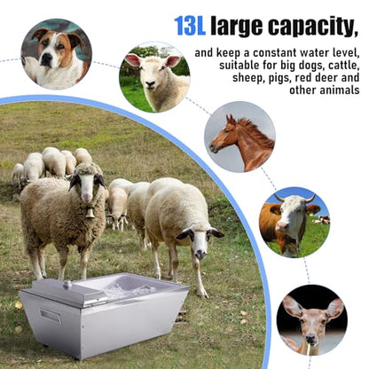 Automatic Dog Water Bowl Dispenser Auto Livestock Water Trough Outdoor Self Filling Waterer for Goat, Cattle, Horse, Pig, Sheep, Dog, Poultry