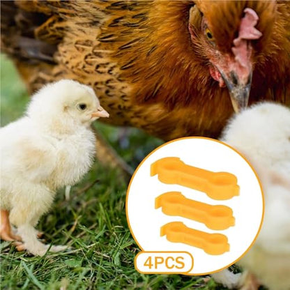 Chicken Leg Bands 24-Pack Chick Splay Leg Braces, Adjustable Hobble Clips for Ducks, Bantams & Pigeons