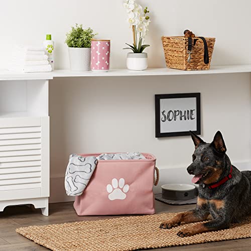 Bone Dry Pet Storage Collection Collapsible Bin, Rose, Medium Rectangle - color: Rose, size: Medium Rectangle