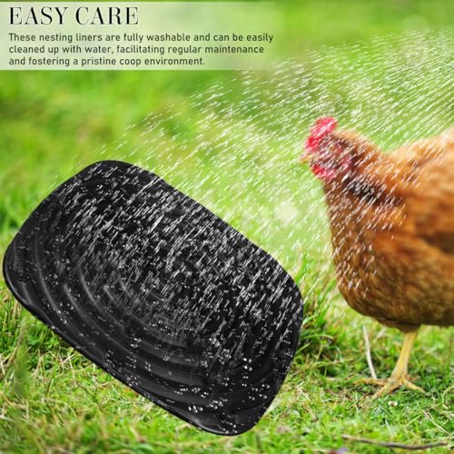 Toyvian Chicken Nesting Pads 4 Pack Washable Egg Laying Mats for Chicken Coop Soft Sponge Nest Box Liners Non Rolling Nest Pads for Poultry Care 12.00 X 12.00 X 0.39 in