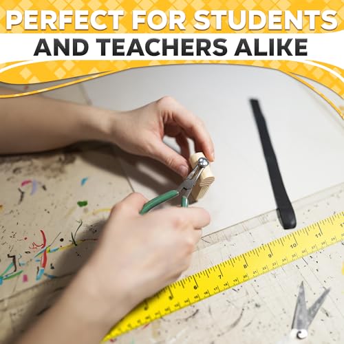12 Inch Repeating Adhesive Measuring Tape – 13.9 Yards, 1” Wide, Dual Metric, Left-Right Reading, Flexible & Strong Adhesive Ruler Tape for DIY, Crafts, Woodworking, and Sewing Tools Set