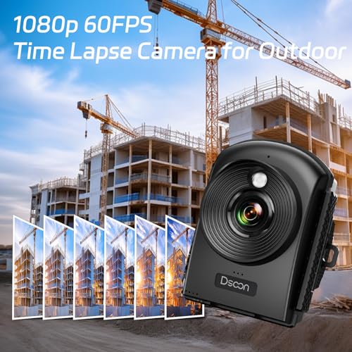 Dsoon Time Lapse Camera,1080P FHD Timelapse Camera Outdoor Construction Recording,180-Days Standby,110° Wide Angle & 2.4" LCD Screen,IP66 Waterproof,Multiple Modes,Includes 64GB TF Card - style: TL2100-2