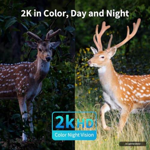 ELYSOO 4G LTE Cellular Security Camera, 2 Pack Solar Powered Outdoor Cameras No WiFi Needed for Farm&Ranch, 360° View, 2K Night Vision, Built in SIM Card(Support Verizon/AT&T/T-Mobile) - White - color: White