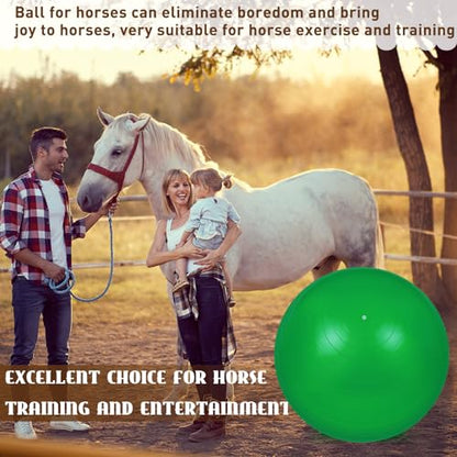 Sotiff 2 Pcs 40 Inch Horse Ball for Play Large Horse Big Equine Herding Anti Burst Dog Ball Soccer Giant, Pump Included(40 Inch,Green, Blue) - color: Green, Blue