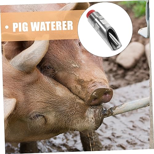 Kisangel 10pcs Automatic Stainless Steel Pig Waterer Feeder Nipple Drinker Efficient Livestock Watering System for Farm Use