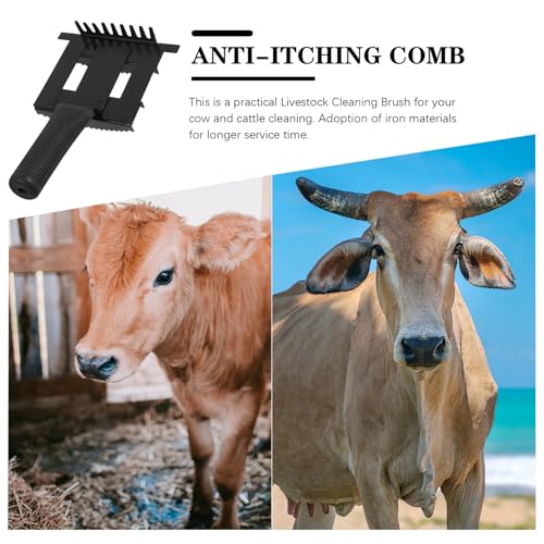 Cattle Grooming Brush Metal Itching Tool for Cows and Sheep Comfortable Grip for Hair Removal and Skin Care for Long-term Use