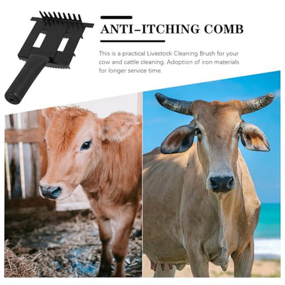 Cattle Grooming Brush Metal Itching Tool for Cows and Sheep Comfortable Grip for Hair Removal and Skin Care for Long-term Use