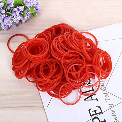 AMUU Rubber Bands size 10 500pcs Red 1inch Small mini Rubber Bands | Elastic Band for Office School Home Elastic Band - color: Red-500pcs