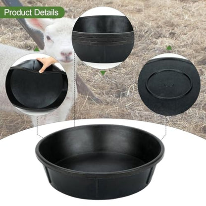 Vaveren Horse Feed Bucket Water Bowl Stackable Supply Multipurpose Feeding Container Chicken Dust Bath Tub for Outdoor Zoo
