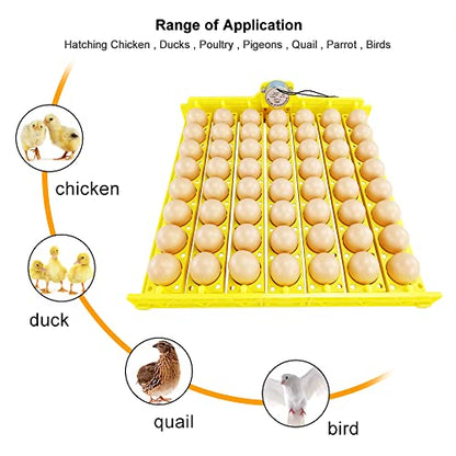 Automatic Multifunction Incubator Egg Tray With 110V Motor Turning Hatcher for Chickens/Ducks/Birds/Poultry (56-tray-110V) - color: 56-tray-110V