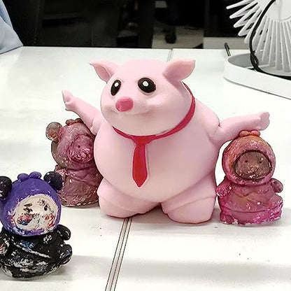 Squishy Pig Toys - Pink Pig Squishy Toy for Kids Adults, Novelty Pig Squeeze Toys, Funny Tiktok Pig Sensory Stress Toy for Decompress and Anxiety Relief Women Men Kids (Small) - style: Small