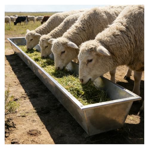Large Capacity Livestock Feeding Trough & Waterer - Portable, Durable Design for Efficient Animal Feeding & Hydration in Farms, Pastures, Stables & More,50cm (19 7/10in) - size: 50cm (19 7/10in)
